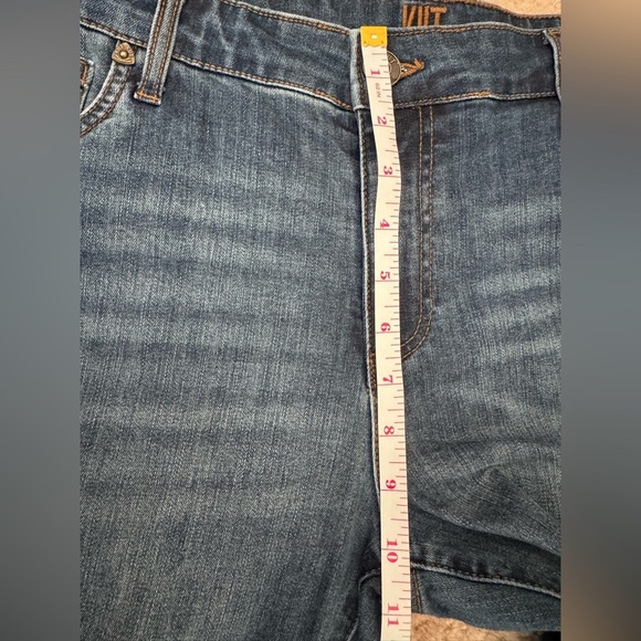 Kut from the Kloth Women’s Dark Blue Mid  Rise Straight Jeans Size 14 - Picture 7 of 13